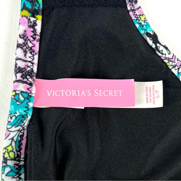 Victoria’s Secret Strappy Cross Back Black Embroidered Triangle Bikini Top - Picture 5 of 7